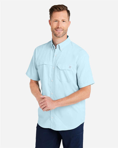 HUK Men's Tide Point Short Sleeve Shirt H150171 #colormdl_Crystal Blue