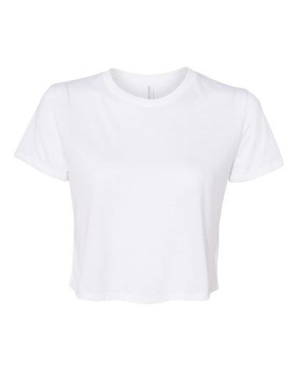 BELLA + CANVAS Women’s Flowy Crop Tee 8882 #color_White