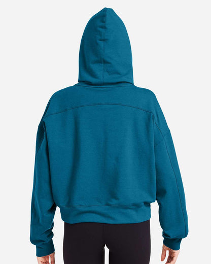 Glyder Women's Vintage Oversized Cropped Hooded Sweatshirt PDP1725 #colormdl_Moroccan Blue