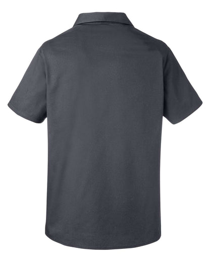 Harriton Women's Advantage IL Short Sleeve Dress Shirt M585W #color_Dark Charcoal