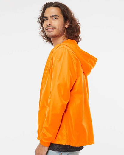 Independent Trading Co. Lightweight Windbreaker Full-Zip Jacket EXP54LWZ #colormdl_Safety Orange