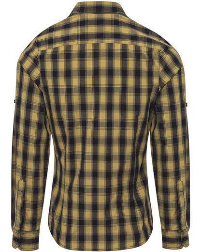 Artisan Collection by Reprime Women's Mulligan Check Cotton Dress Shirt RP350 #color_Camel/ Navy