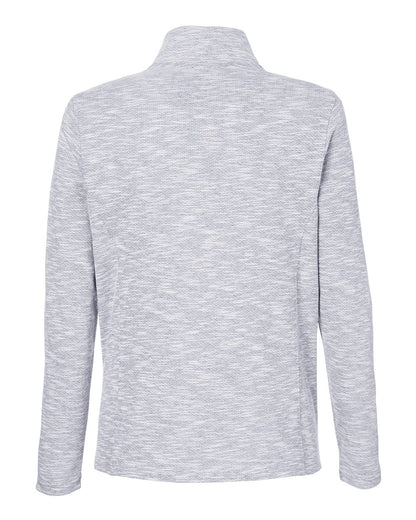 North End Women's Eclipse Jacquard Quarter-Zip Pullover NE415W #color_Platinum Heather