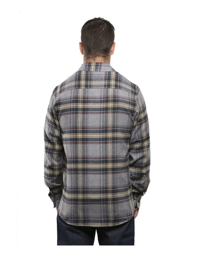 Burnside Yarn-Dyed Long Sleeve Flannel Shirt 8210 #color_Light Grey