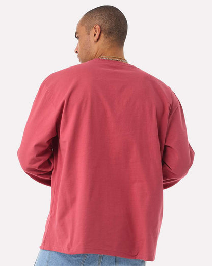 BELLA + CANVAS Unisex 7.5 oz Heavyweight Long Sleeve Tee 4651 #colormdl_Vintage Red