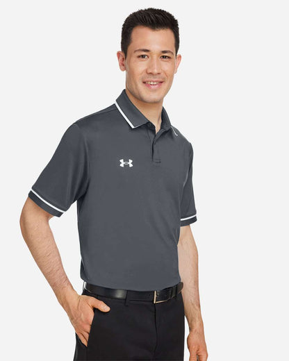 Under Armour Men's Tipped Teams Performance Polo 1376904 #colormdl_CS Grey Light Heather/ White