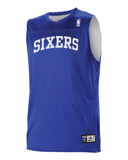 Alleson Athletic Youth NBA Logo'd Reversible Game Jersey A105LY #color_Philadelphia 76ers