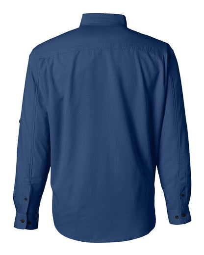 HUK Men's Tide Point Pocket Fishing Shirt H150172 #color_Naval Academy