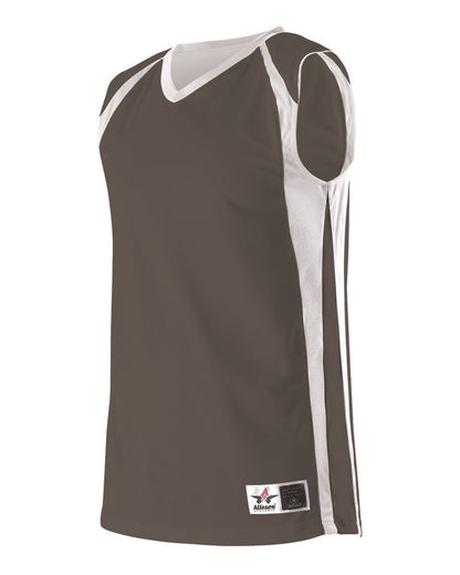 Alleson Athletic Reversible Basketball Jersey 54MMR #color_Charcoal/ White