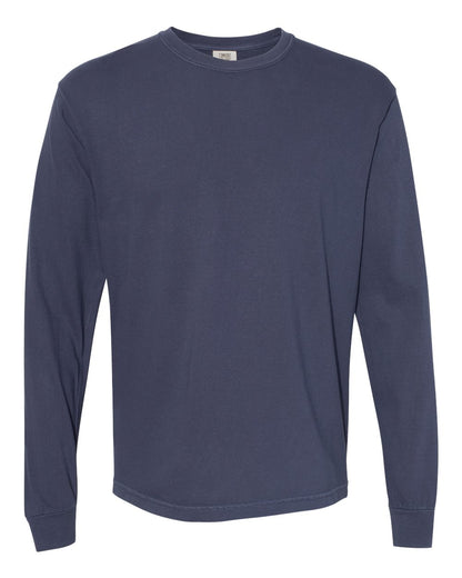 Comfort Colors Unisex Garment-Dyed Heavyweight Long Sleeve T-Shirt 6014 #color_Navy