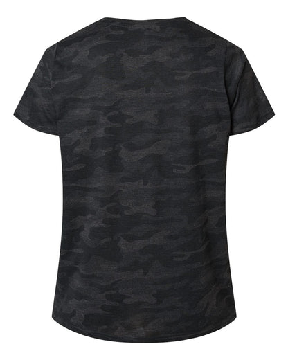 LAT Women's Curvy Collection Fine Jersey Tee 3816 #color_Storm Camo