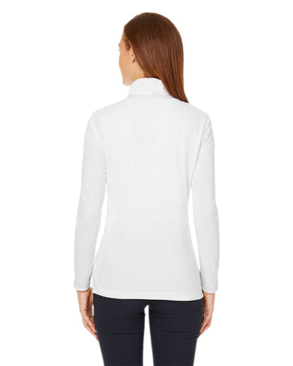 Devon & Jones Women's New Classics® Performance Quarter-Zip Pullover DG400W #colormdl_White