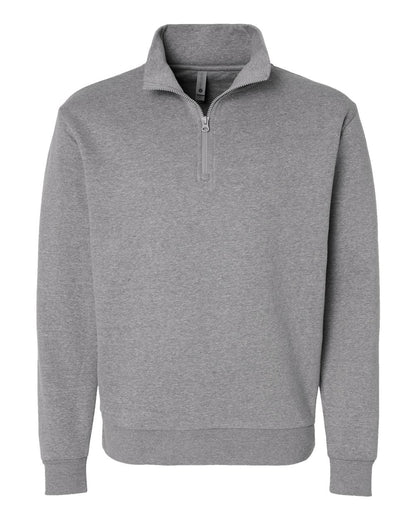 Next Level Fleece Quarter-Zip Pullover 9643 #color_Heather Grey