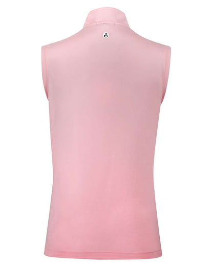 Swannies Women's Brynn Quarter-Zip Sleeveless Polo SW2900L #color_Flamingo