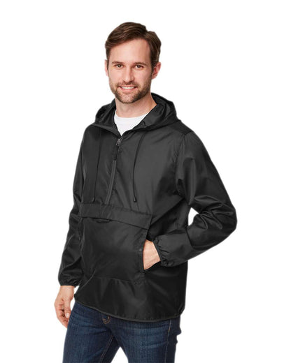Team 365 Unisex Zone Protect Packable Anorak Jacket TT77 #colormdl_Black