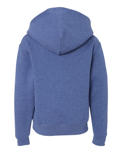 JERZEES Youth NuBlend® Hooded Sweatshirt 996YR #color_Vintage Heather Blue
