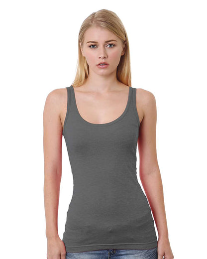 Bayside Women's USA-Made Tank Top 3410 #color_Charcoal