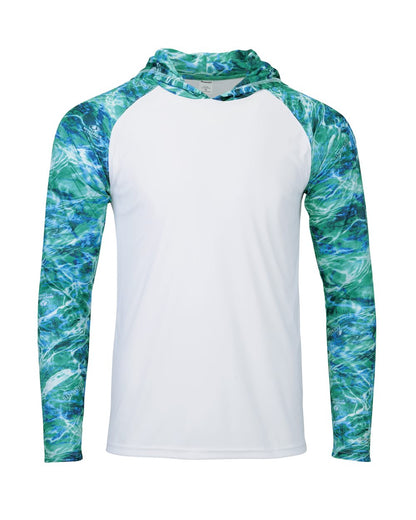 Paragon Men's Biloxi Performance Colorblocked Hooded Sweatshirt 241 #color_Seafoam