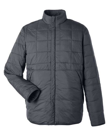 North End Unisex Aura Fleece-Lined Jacket NE721 #color_Carbon