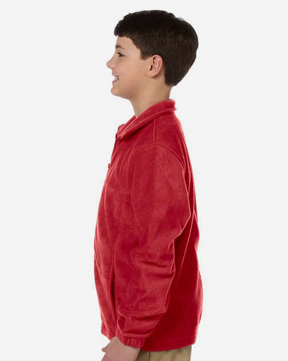 Harriton Youth Full-Zip Fleece M990Y #colormdl_Red