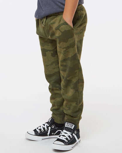 Independent Trading Co. Youth Lightweight Special Blend Sweatpants PRM16PNT #colormdl_Forest Camo Heather