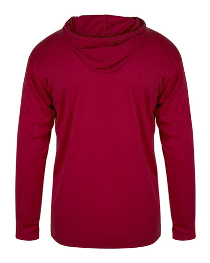 Badger Youth B-Core Long Sleeve Hooded T-Shirt 2105 #color_Red