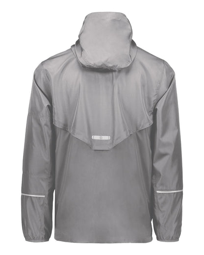 Holloway Men's Packable Hooded Jacket 229582 #color_Athletic Grey