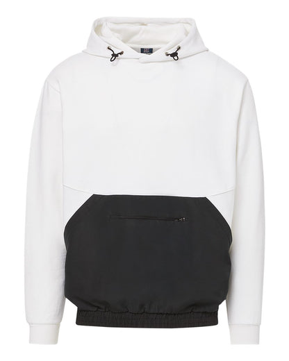 MV Sport Unisex Mixed Media Hooded Sweatshirt 23112 #color_White/ Black