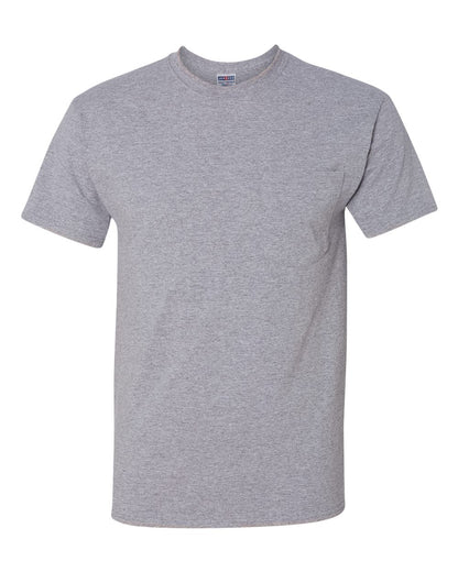 JERZEES Unisex Dri-Power® 50/50 Pocket T-Shirt 29MPR #color_Oxford