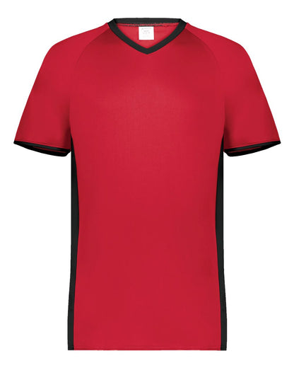 Augusta Sportswear Cutter V-Neck Jersey 6907 #color_Scarlet/ Black