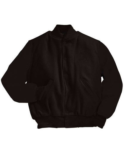 Holloway Men's Varsity Wool Jacket 224183 #color_Black