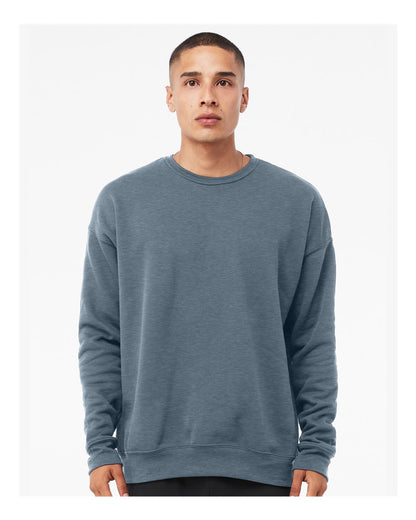 BELLA + CANVAS Unisex Sponge Fleece Drop Shoulder Crewneck Sweatshirt 3945 #colormdl_Heather Slate