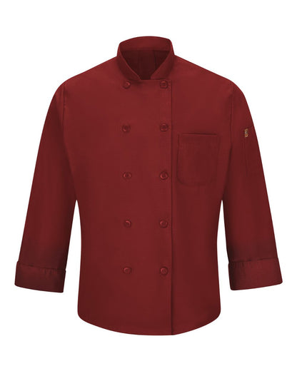 Chef Designs Mimix™ Chef Coat with OilBlok 042X #color_Fireball Red