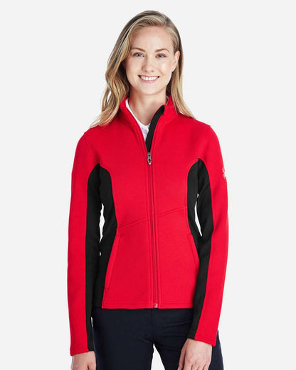 Spyder Women's Constant Full-Zip Sweater Fleece Jacket 187335 #colormdl_Red/ Back/ White