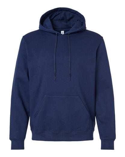 JERZEES Unisex Eco™ Premium Blend Ring-Spun Hooded Sweatshirt 700MR #color_J. Navy