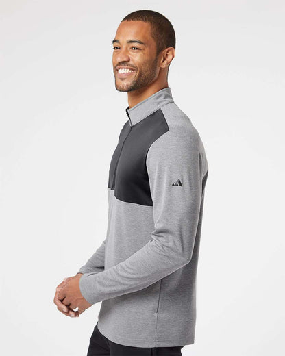 Adidas Lightweight Quarter-Zip Pullover A280 #colormdl_Grey Three Heather/ Carbon