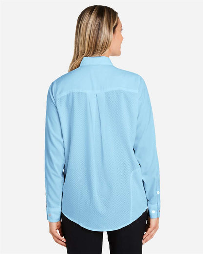 HUK Women's Tide Point Long Sleeve Shirt H615006 #colormdl_Crystal Blue