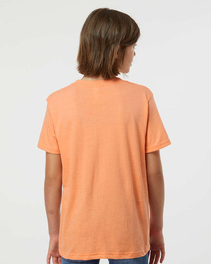 Tultex Youth Fine Jersey T-Shirt 235 #colormdl_Heather Cantaloupe