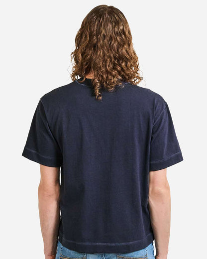 American Apparel Unisex Heavyweight Cotton Mid-Length Tee 13ML0 #colormdl_Navy