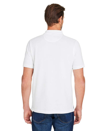 Harriton Men's Valiant Cotton Snag Protect Pocket Polo M205P #colormdl_White