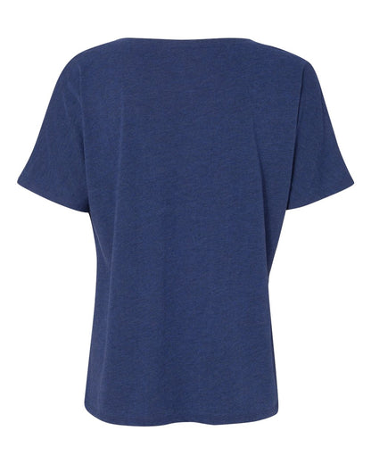 BELLA + CANVAS Women’s Slouchy V-Neck Tee 8815 #color_Navy Triblend