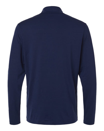 Adidas Men's Textured Stripe Quarter-Zip Pullover A708 #color_Dark Blue