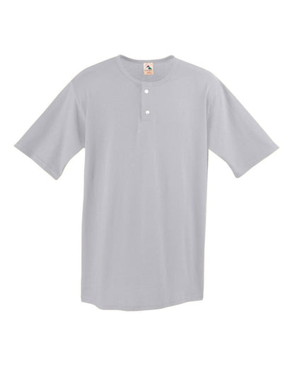 Augusta Sportswear Two-Button Baseball Jersey 580 #color_Athletic Heather