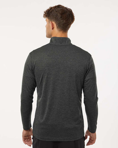 AllPro Men's Pro-Lock Performance Mélange Quarter-Zip Pullover 4HM700 #colormdl_Black Melange