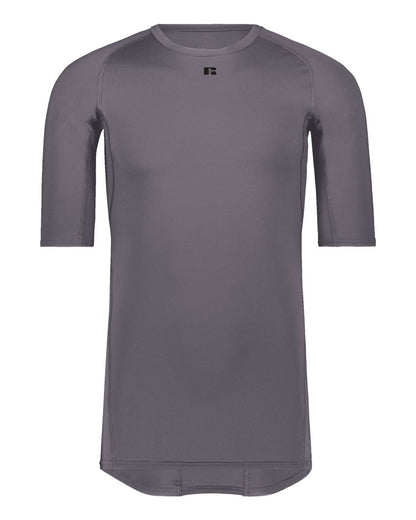 Russell Athletic Unisex CoolCore® Half Sleeve Compression Shirt R21CPM #color_Stealth