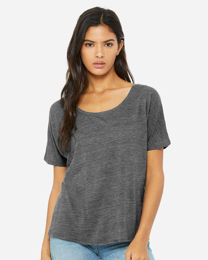 BELLA + CANVAS Women’s Slouchy Tee 8816 #colormdl_Asphalt Slub