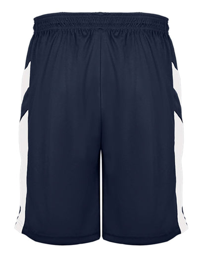 Alleson Athletic Youth B-Pivot Rev. Shorts 2266 #color_Navy/ White