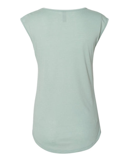 Next Level Women's Festival Sleeveless Deep V-Neck T-Shirt 5040 #color_Stonewash Green