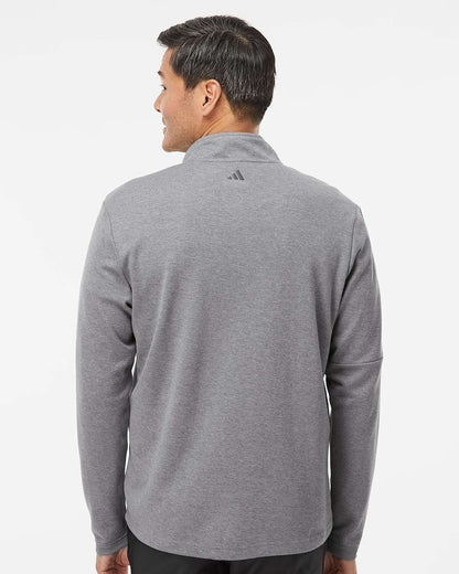 Adidas Men's 3-Stripe Quarter-Zip Sweater Pullover A554 #colormdl_Grey Three Melange