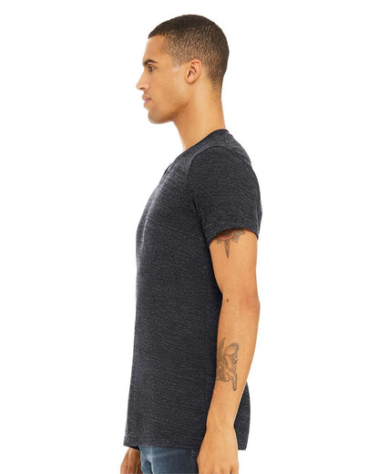 BELLA + CANVAS Textured Jersey V-Neck Tee 3655 #colormdl_Charcoal Black Slub